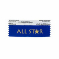 All Star Award Ribbon w/ Gold Foil Imprint (4"x1 5/8")